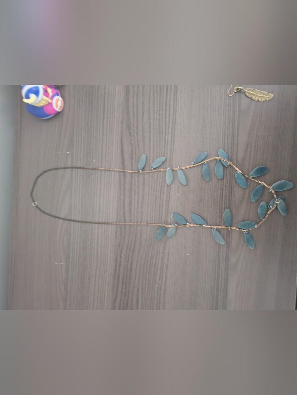 Noonday Reservoir Dark teal Tagus nut necklace